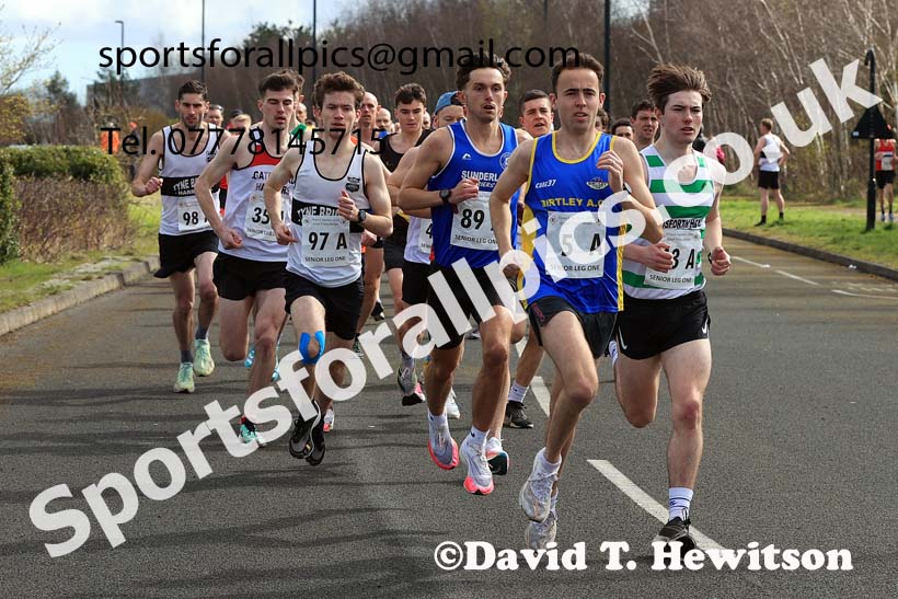 Senior mens 2024 Elswick Harriers Good Friday Relays, Newburn, Newcastle Upon Tyne  Photo: David T. Hewitson/Sports for All Pics